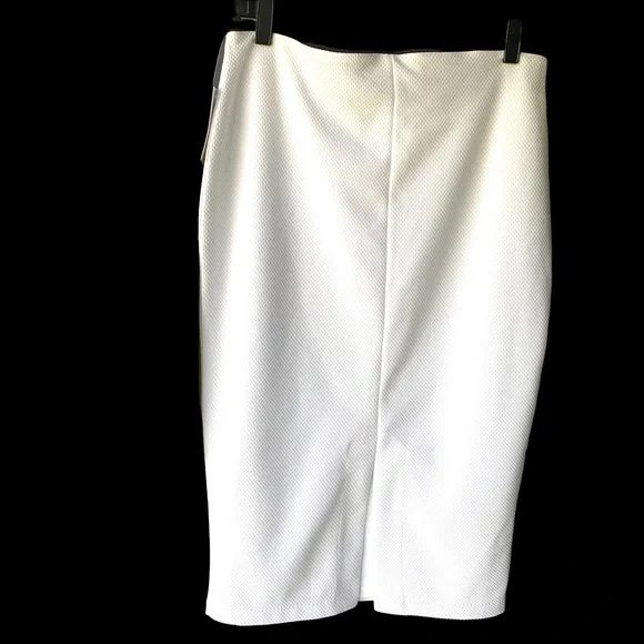 BISOU BISOU WHITE PENCIL SKIRT SIZE LARGE - Picture 3 of 8